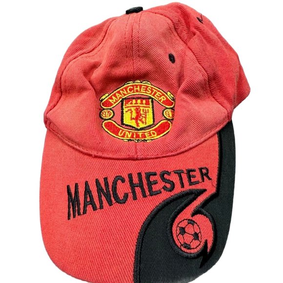 Manchester Other - Manchester United Hat Cap One Size Adjustable Red Black Soccer Football Sport